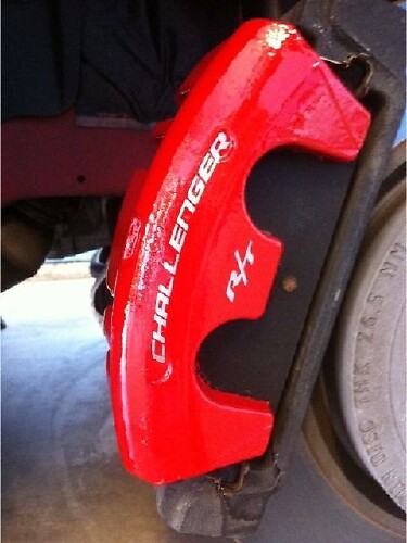 R/T-stijl gebogen remklauw vinyl decal set voor Dodge Challenger