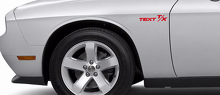 TEXT T/X Letters Voorste Spatbord Kofferbak Vinyl Decal Sticker voor Dodge Challenger_2