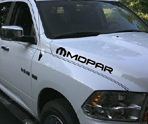 2 MOPAR Truck auto vinyl 4x20 sticker rebel sticker Dodge Ram kap beide zijden Hemi