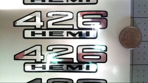 426 Hemi Chrome en Zwart Spatscherm Decal Kit voor Dodge