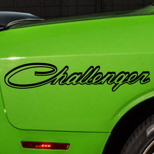 Challenger Lettering Zij Vinyl Decal Set voor Dodge Challenger