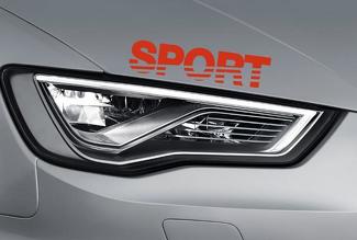 Sport Racing Decal - vinyl sticker auto logo kap rok - past Chevy Ford - SS21