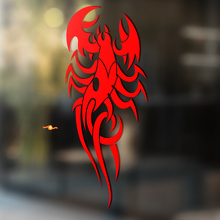 Scorpion Gladde Gebogen Lijnen Universele Vinyl Decal Sticker_3