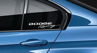 Dodge Racing Sticker Sticker logo Mopar Racing HEMI Hellcat New USA Pair