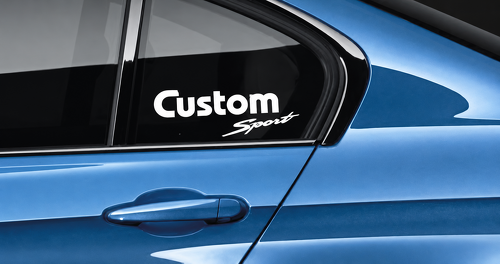 Custom Sport Lettering Pair — Vinylsticker (zijruit) voor Dodge Ram 1500
