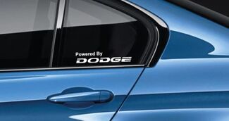 Aangedreven door Dodge Decal Sticker logo VS RAM SRT HEMI MOPAR Paar