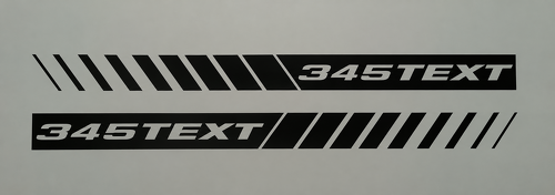 345 Hemi SRT8 Style Custom TEXT Strobe Pair — Vinylsticker (motorkap) voor Dodge Charger