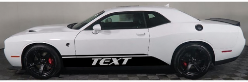 Aangepaste Tekst Deurstickers Decals Graphics Vinyl Strepen voor Dodge Challenger
