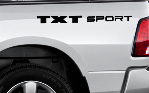 TXT SPORT Letters Bedside Vinyl Sticker voor Dodge Ram 1500