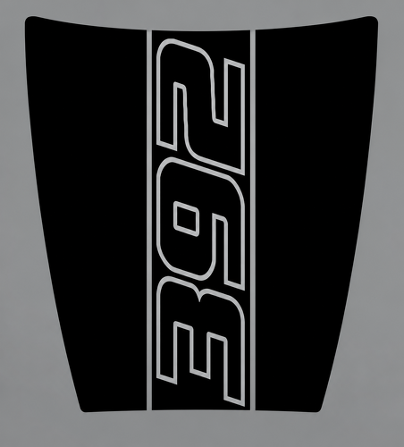 392 Scat Pack Daytona Style Outline — Vinylsticker (motorkap) voor Dodge Charger 2015-2018