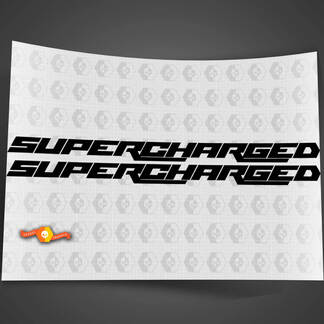 2 X Supercharged Hood SRT Dodge Charger Challenger sticker sticker