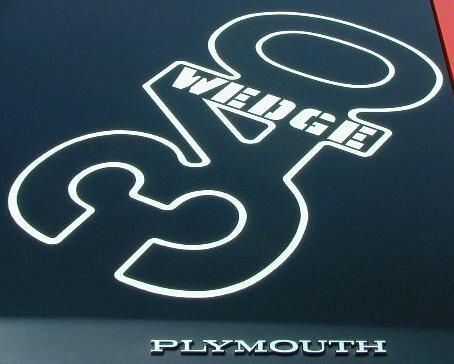 1971 Plymouth Duster 340 Wedge Motorkap Callout Vinyl Decal