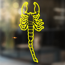 Desert Scorpion Omlijning Universele Vinyl Decal Sticker_4