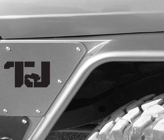 TJ Jeep Wrangler AANGEPASTE STICKERS premium kwaliteit automotive grade 2 stickerset