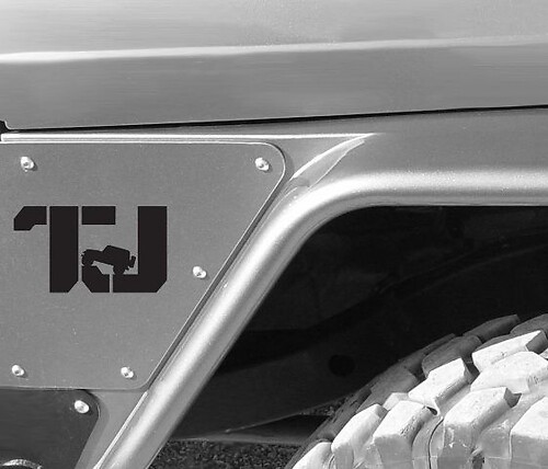 TJ Logo Jeep Silhouet Universele Vinyl Decal Sticker voor Jeep Wrangler