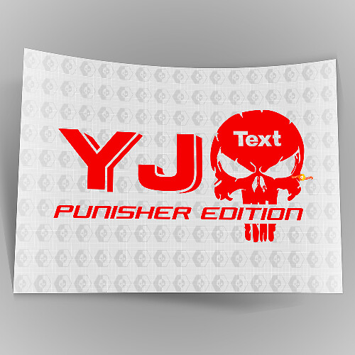 Custom Text Punisher Edition Vinyl Sticker Decal Paar voor Jeep XJ