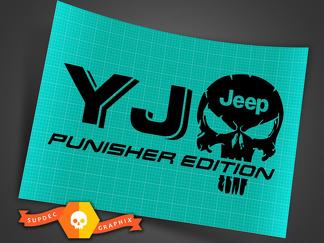 Truck Car Decal - (2) YJ JEEP Punisher EDITION - Vinyl sticker Outdoor vinyl