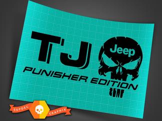 Truck Car Decal - (2) TJ JEEP Punisher EDITION - Vinyl sticker Outdoor vinyl