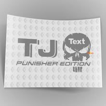 Custom Text Punisher Edition Vinyl Sticker Decal Set voor Jeep TJ 2