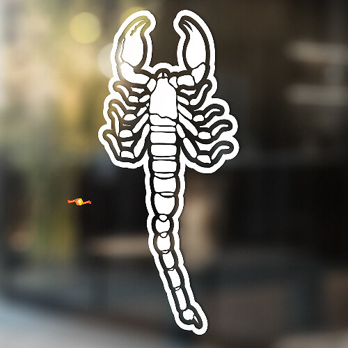 Desert Scorpion met Contour Universele Vinyl Decal Sticker