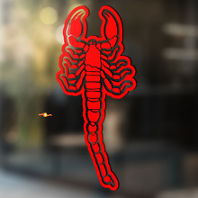 Desert Scorpion met Contour Universele Vinyl Decal Sticker_2