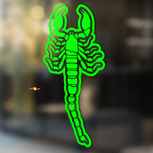 Desert Scorpion met Contour Universele Vinyl Decal Sticker_3