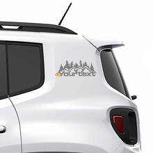 Aangepaste Tekst Bergen Bos Vinyl Decal Sticker Grafiek 2 voor Jeep Renegade 2