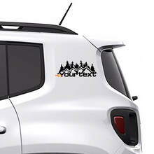 Aangepaste Tekst Bergen Bos Vinyl Decal Sticker Grafiek 2 voor Jeep Renegade 3