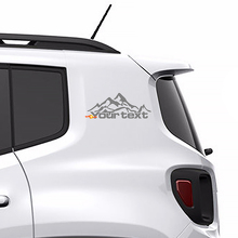 Aangepaste tekst bergen vinyl decal sticker graphic voor Jeep Renegade 2