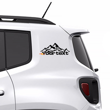 Aangepaste tekst bergen vinyl decal sticker graphic voor Jeep Renegade 3
