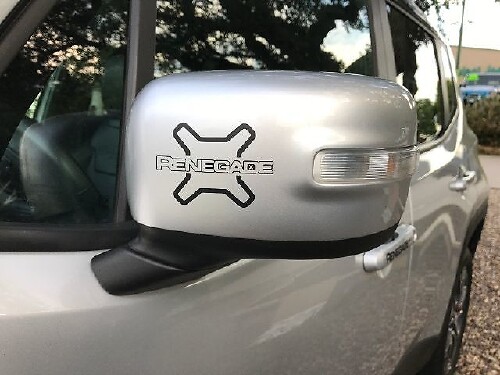 2 stks RENEGADE Vinyl Spiegel Sticker Sticker Grafische JEEP RENEGADE Type1