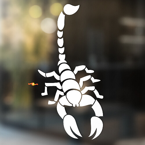 Staart opgeheven schorpioen universele vinylsticker decal
