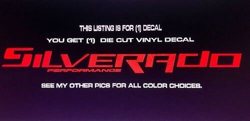 PAST 1980-2018 CHEVY SILVERADO RAAM, ACHTERKLEP, LICHAAM, KAP Stickers Decals verschillende maten
