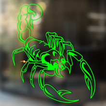Staart Opgeheven Schorpioen Omtrek Universele Vinyl Decal Sticker_2