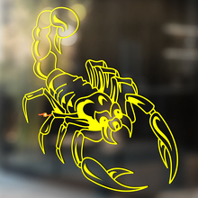 Staart Opgeheven Schorpioen Omtrek Universele Vinyl Decal Sticker_4