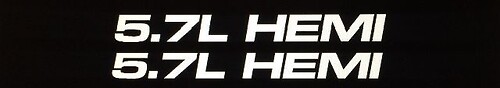 1 paar 5.7L HEMI vinylstickers voor Ford, Dodge, Chevy. 13 