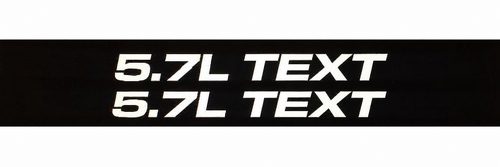 Aangepaste tekst 5.7L vinylstickers decals set voor musclecar