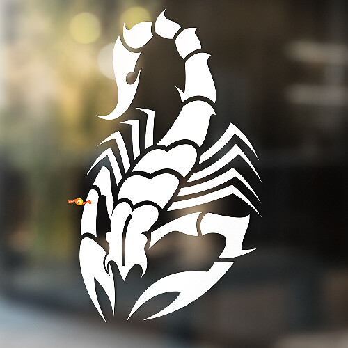 Staart Opgerichte Woestijnschorpioen Universele Vinyl Decal Sticker