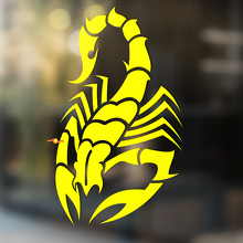 Staart Opgerichte Woestijnschorpioen Universele Vinyl Decal Sticker_4