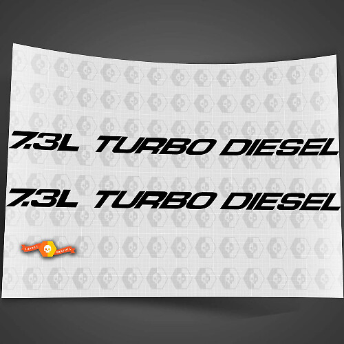 7.3L Turbo Diesel Vinylsticker voor Musclecar F-250 F-350