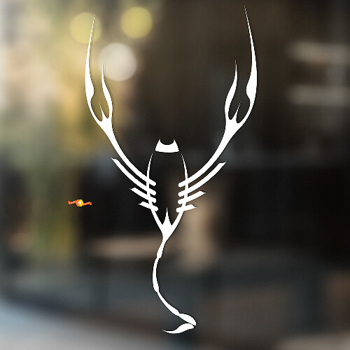 Dunne Scorpion Tribal Stijl Universele Vinyl Decal Sticker