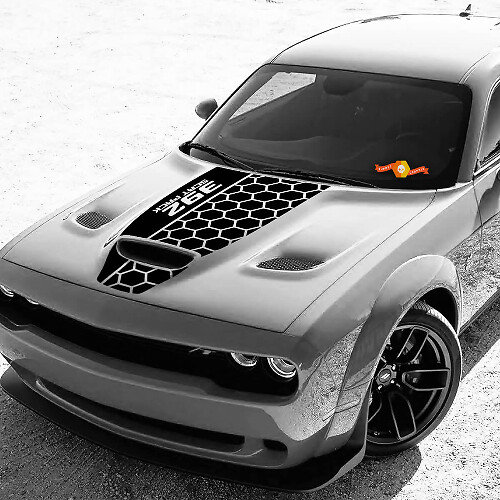 Honingraat Motorkap Vinyl Sticker voor Dodge Challenger