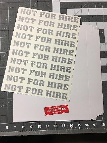 Niet Te Huren Vinyl Stickers Set voor Bergingswagen, Aanhanger, Bestelwagen of Auto
