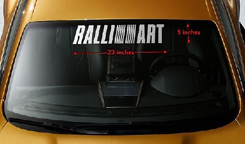 Ralliart Stijl Windshield Banner Vinyl Decal voor Mitsubishi