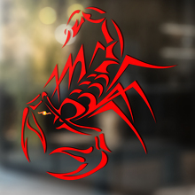 Scorpion Dunne Lijnen Tribal Stijl Universele Vinyl Decal Sticker_2
