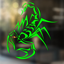 Scorpion Dunne Lijnen Tribal Stijl Universele Vinyl Decal Sticker_3