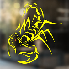Scorpion Dunne Lijnen Tribal Stijl Universele Vinyl Decal Sticker_4
