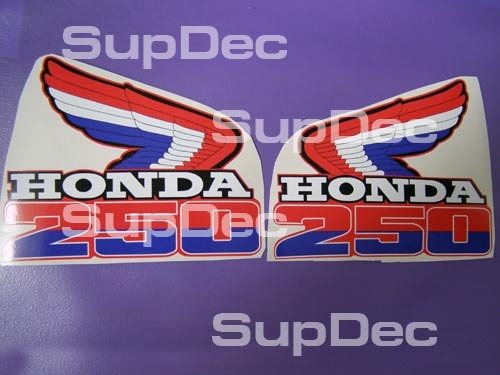 Honda 250 1985 Stijl Wing Vinyl Decal Paar voor Honda