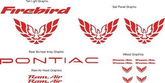 Pontiac Firebird Trans Am Bundle grafische stickerset 1998-2001