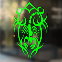 Scorpion Tribal Stijl met Abstracte Lijnen Universele Vinyl Decal Sticker_3